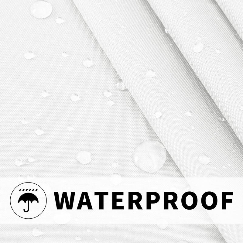 Easy-Going Outdoor Patio Curtains Detachable Tab Top Windproof Weatherproof Curtain for Cabana, Porch, Pergola and Gazebo, Tab Bottom Drape, 2 Panels, 54W x 84L inch, White - Image 4